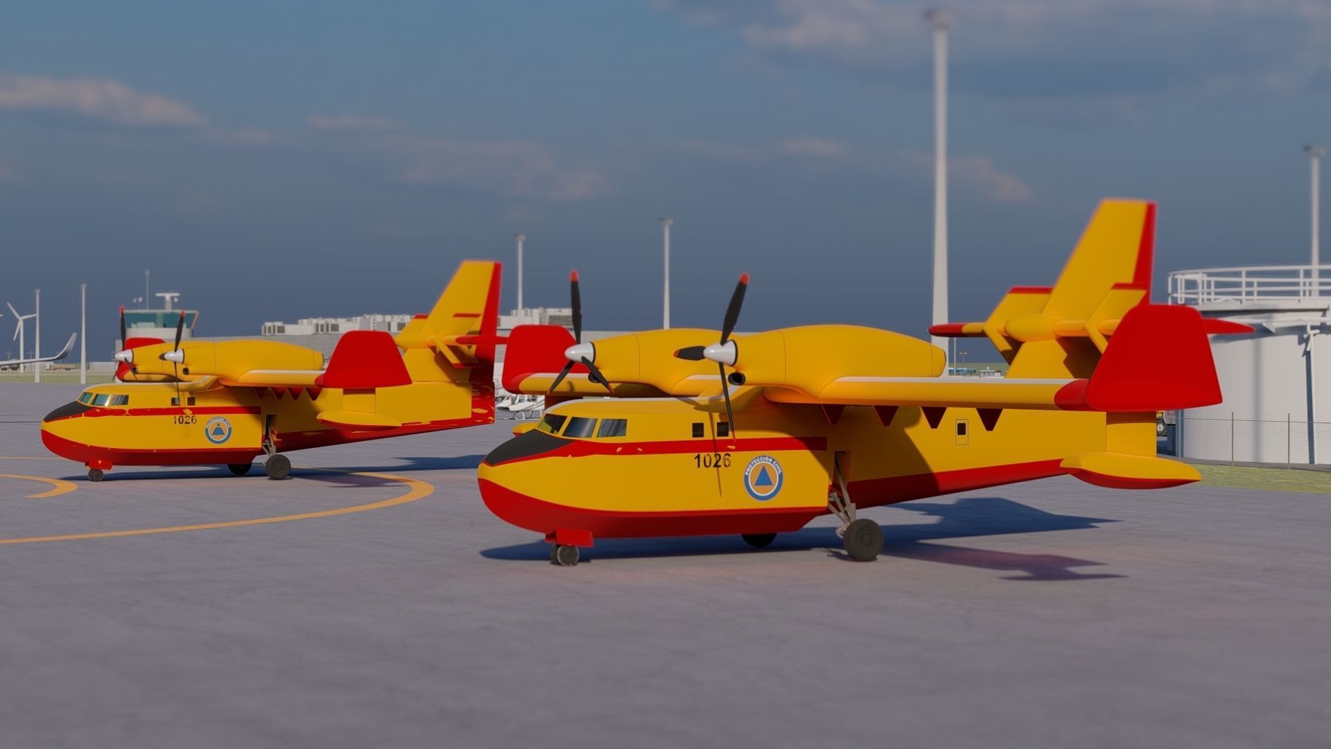 Canadair CL-415 3D model_2