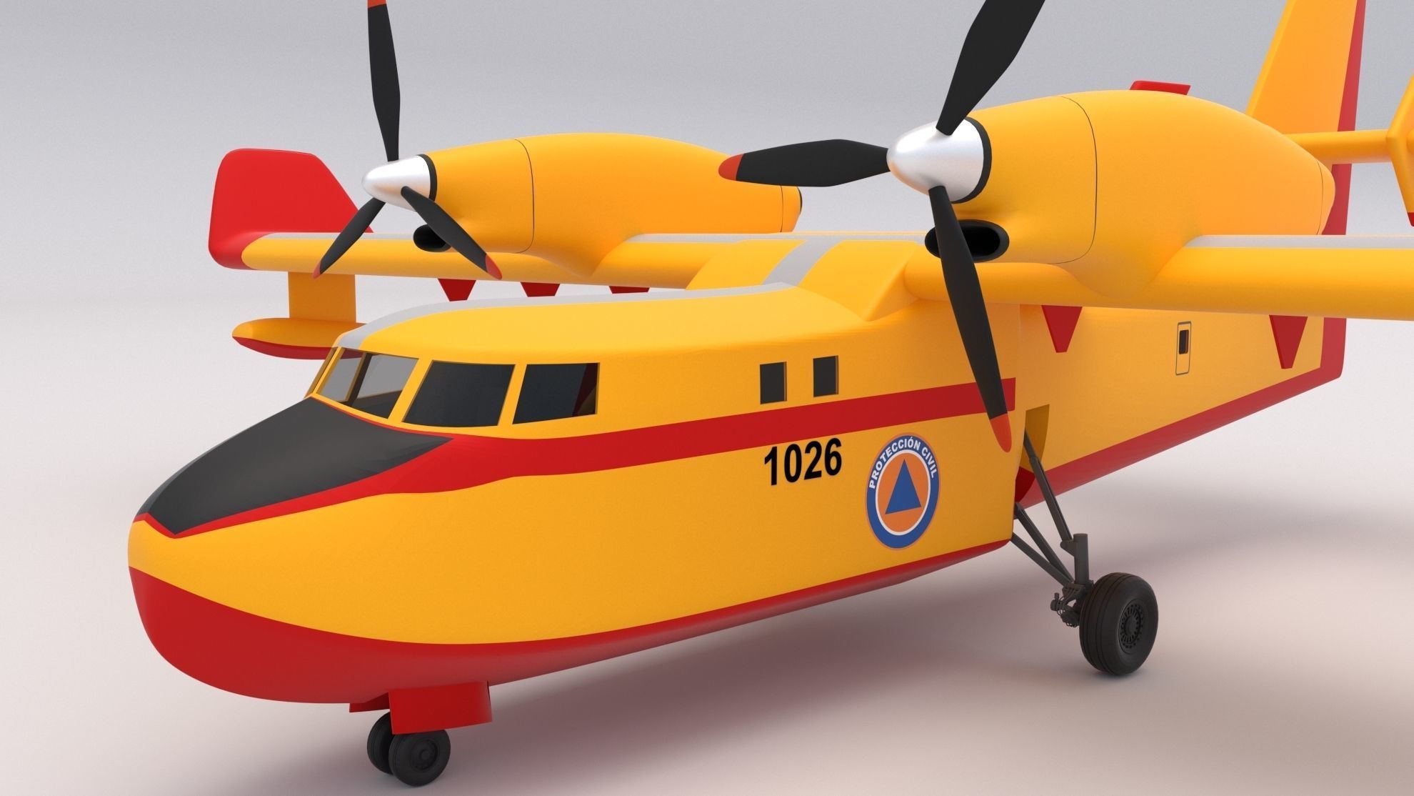 Canadair CL-415 3D model_6