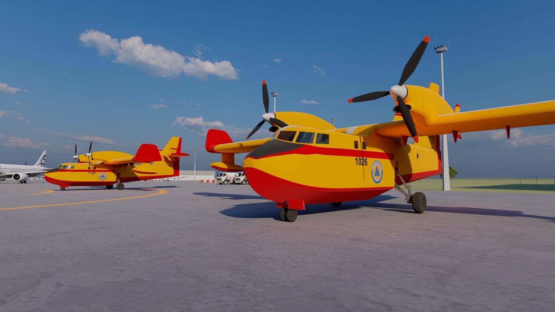 Canadair CL-415 3D model_4