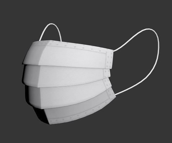 Facemask Covid Fabric 3D model