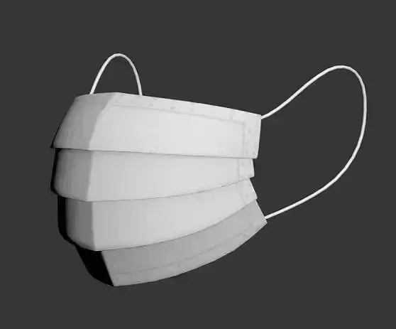 Facemask Covid Fabric 3D model