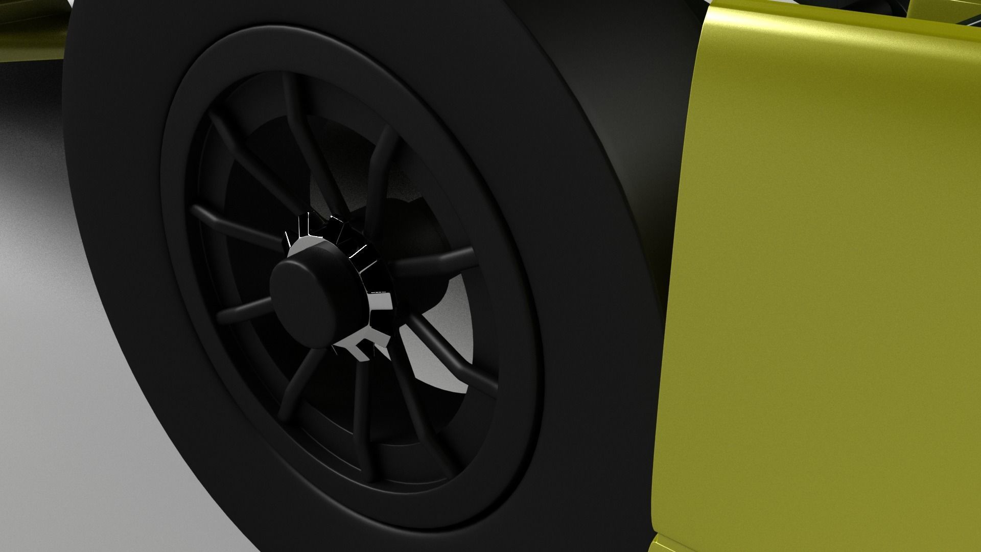 Go Kart Racing Car 3D model_1