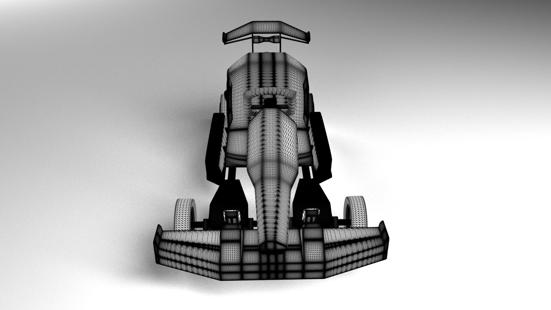 Go Kart Racing Car 3D model_3