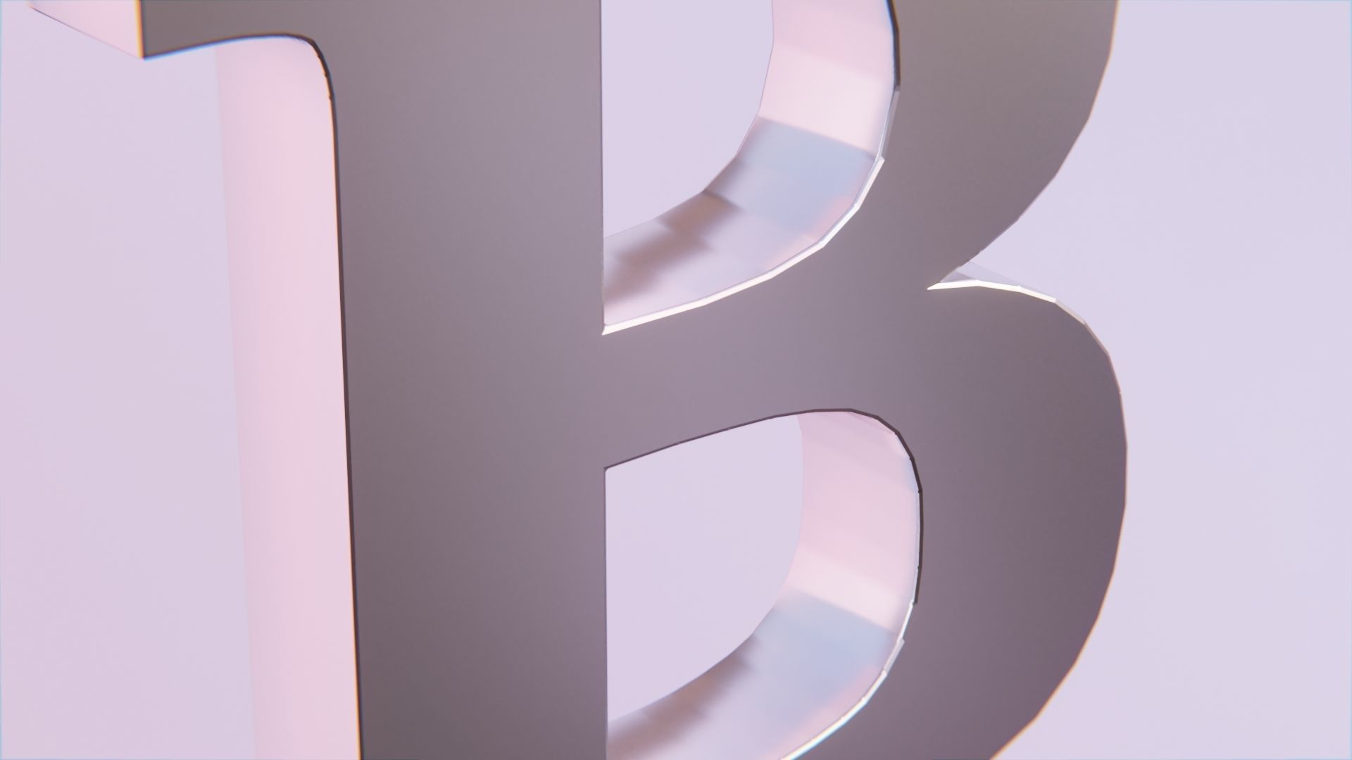 Bitcoin Logo Free low-poly 3D model_1