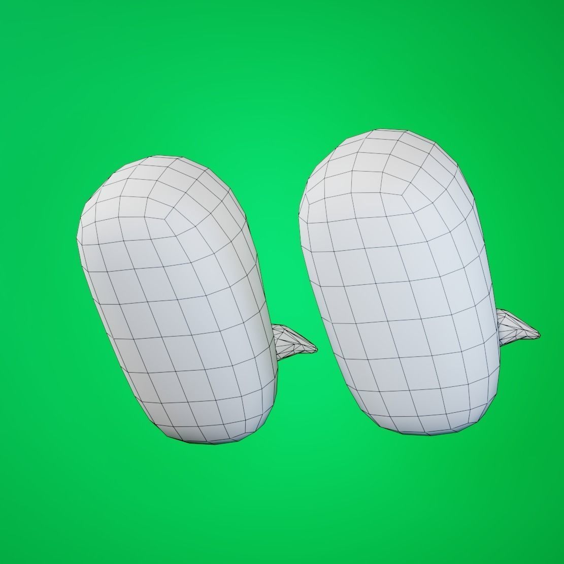 Stylized Pig Slipper Low-poly 3D model_10