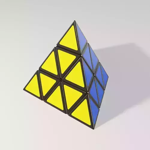 Rubiks Cube Pyraminx Pyramid 3D model