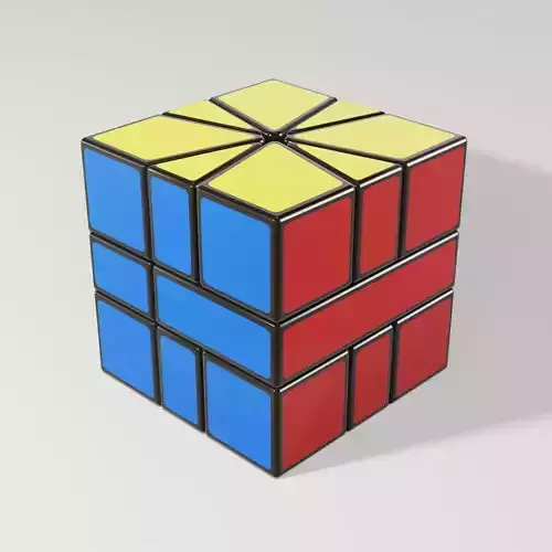 Rubiks Cube Square 3D model