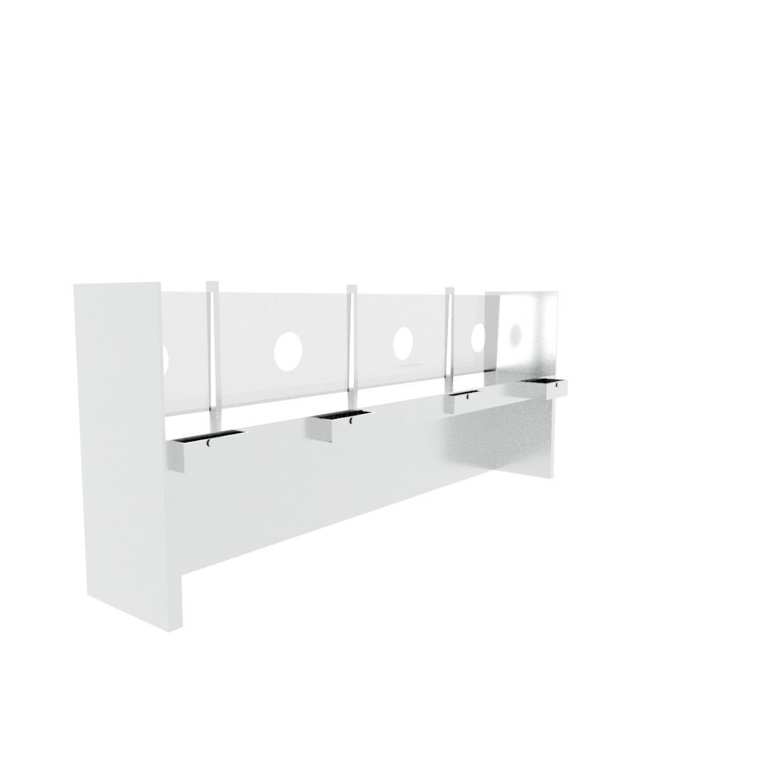 Customer survice office Low-poly 3D model_6