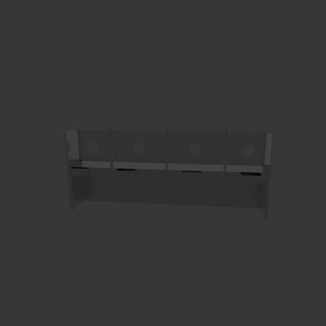 Customer survice office Low-poly 3D model_8