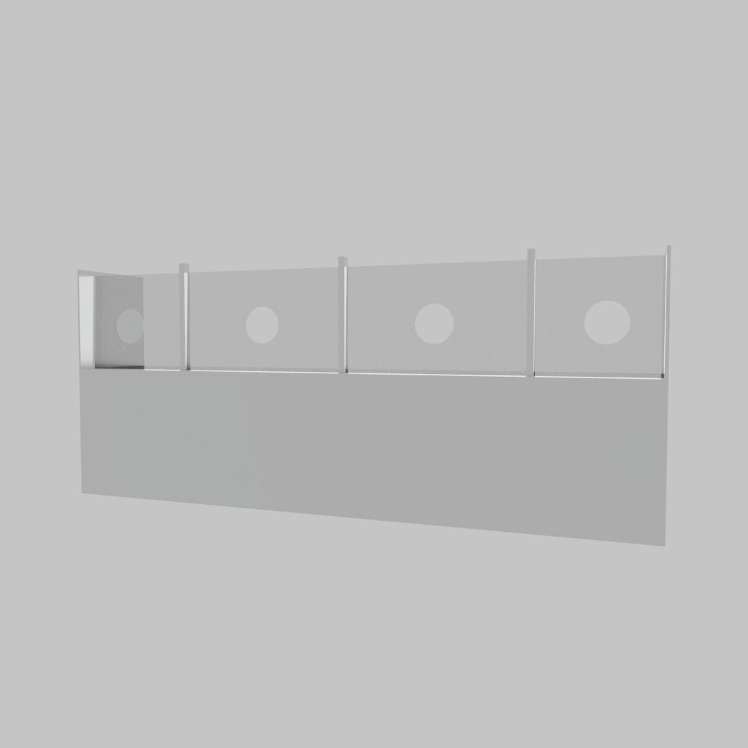 Customer survice office Low-poly 3D model_3