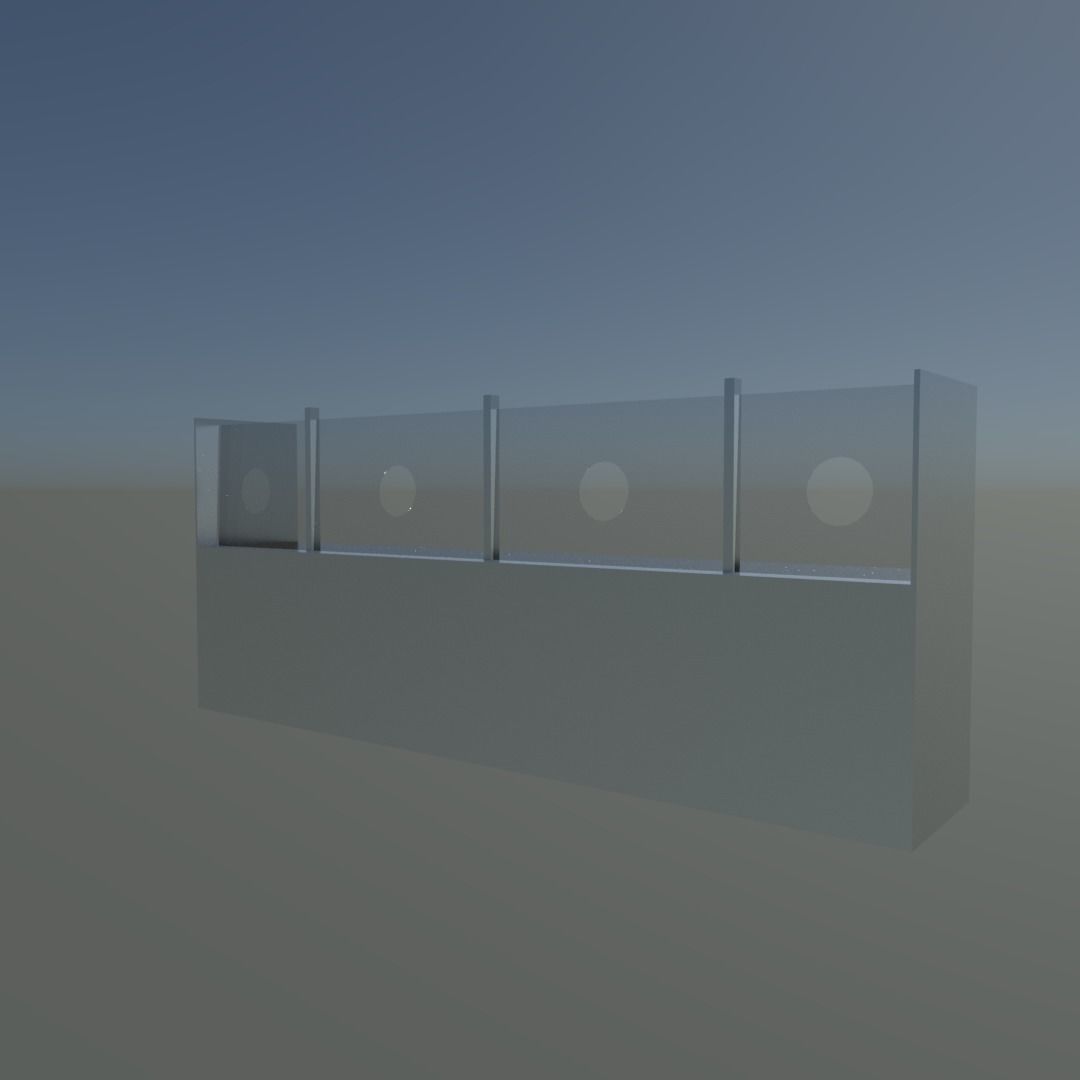 Customer survice office Low-poly 3D model_4