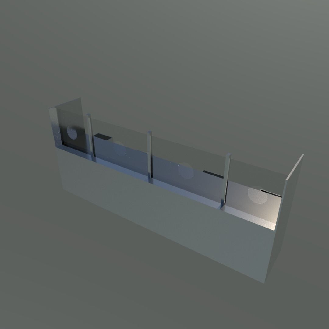 Customer survice office Low-poly 3D model_5