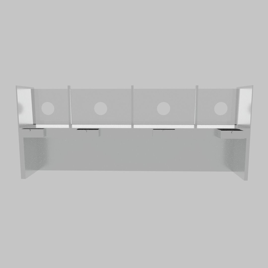 Customer survice office Low-poly 3D model_9