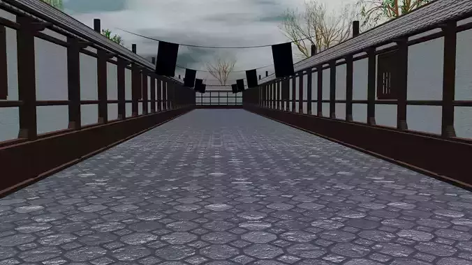 Japanese location with animation PBR game ready