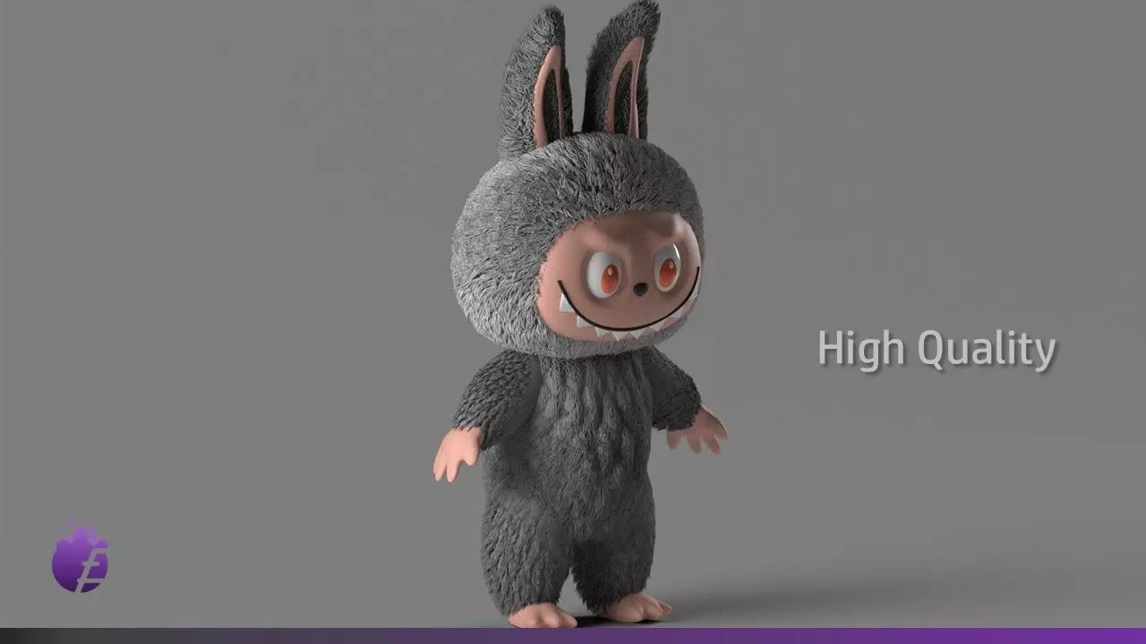 Labubu Realistic Model 3D model