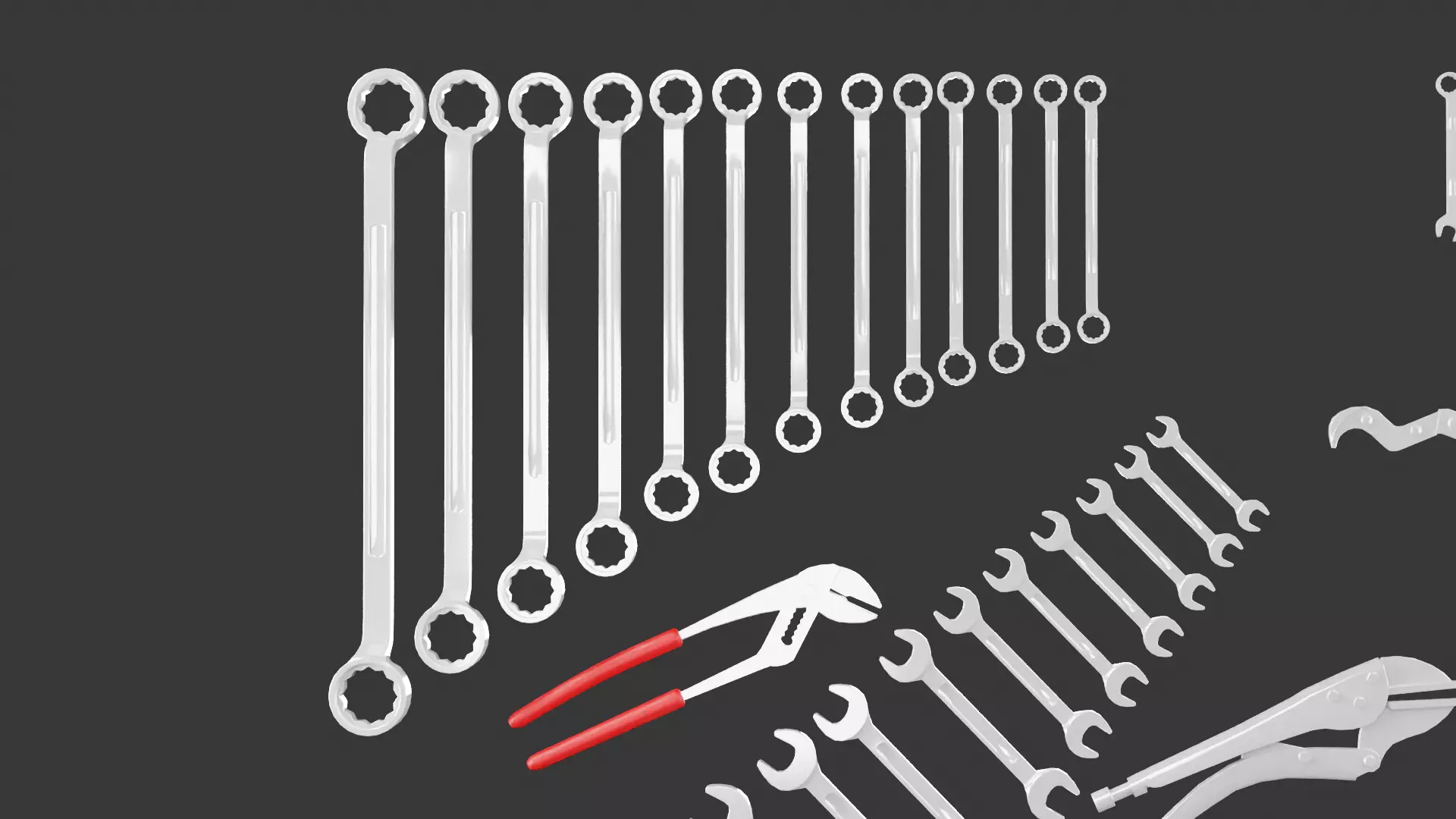Hand Tools Pack Low-poly 3D model