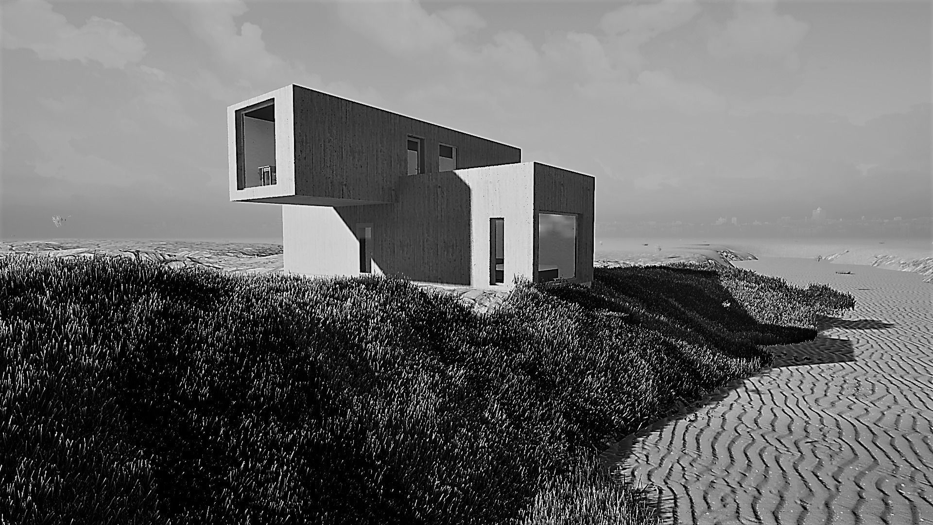 House by the sea 3D model_1