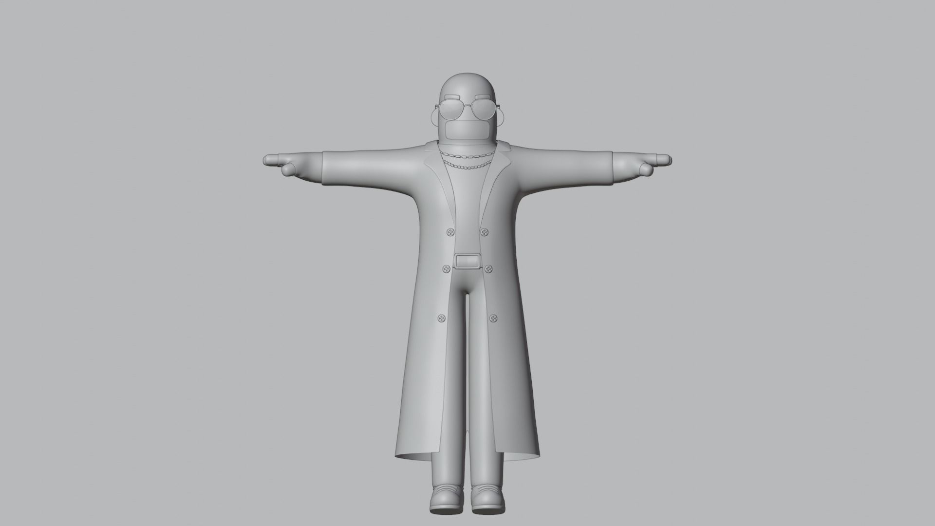 Minimal Gangster 3D Cartoon Character 3D model_13