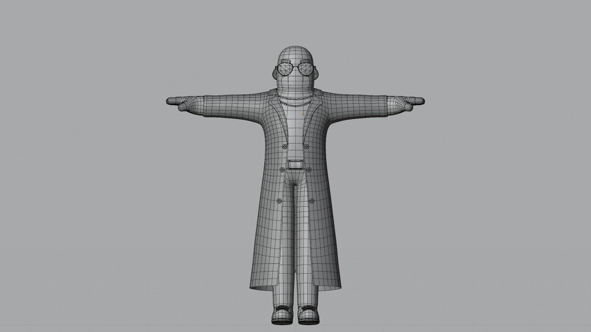 Minimal Gangster 3D Cartoon Character 3D model_21