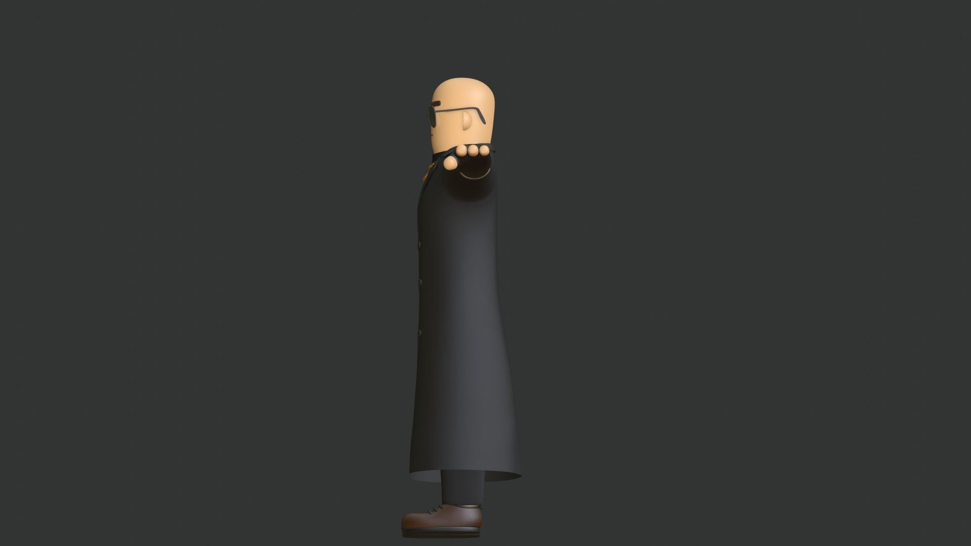 Minimal Gangster 3D Cartoon Character 3D model_20