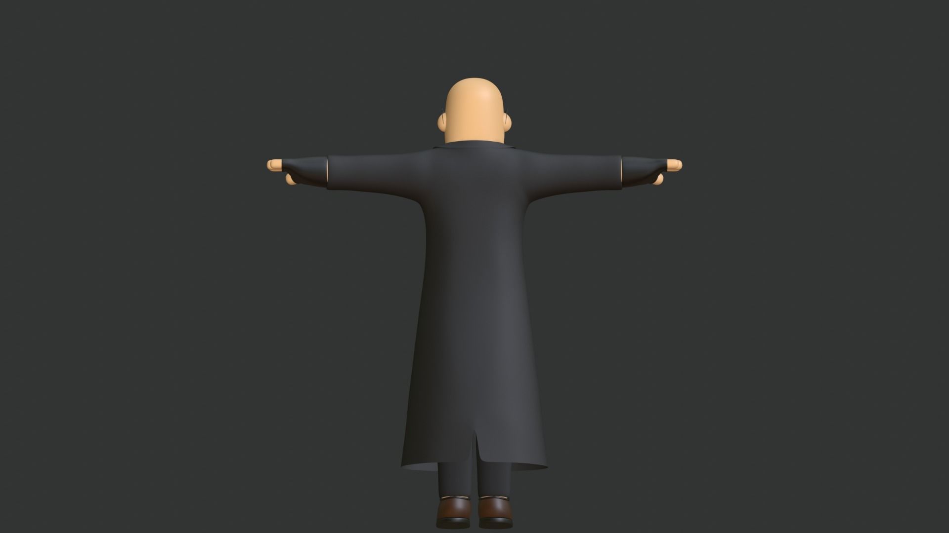 Minimal Gangster 3D Cartoon Character 3D model_19