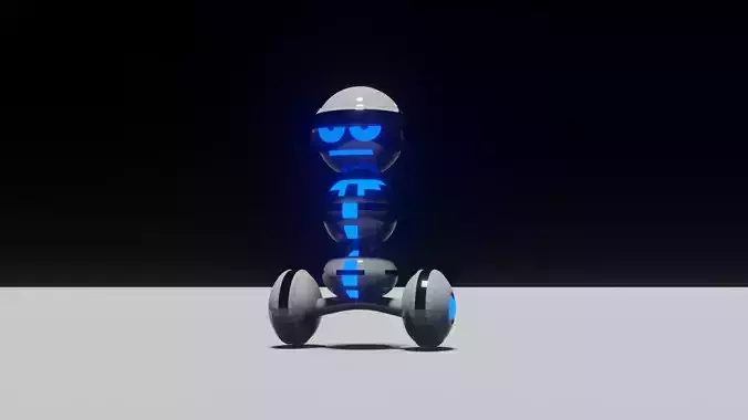 cute robot 3D  Low-poly 3D model
