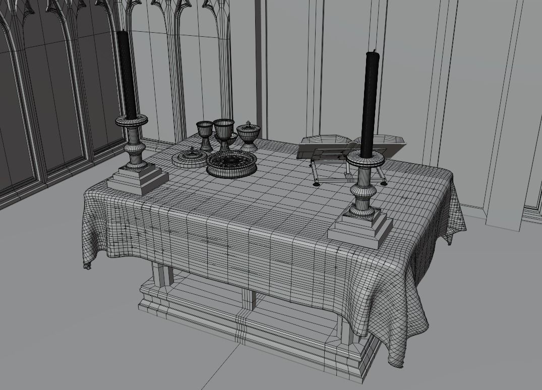 Church Interior 3D model_11