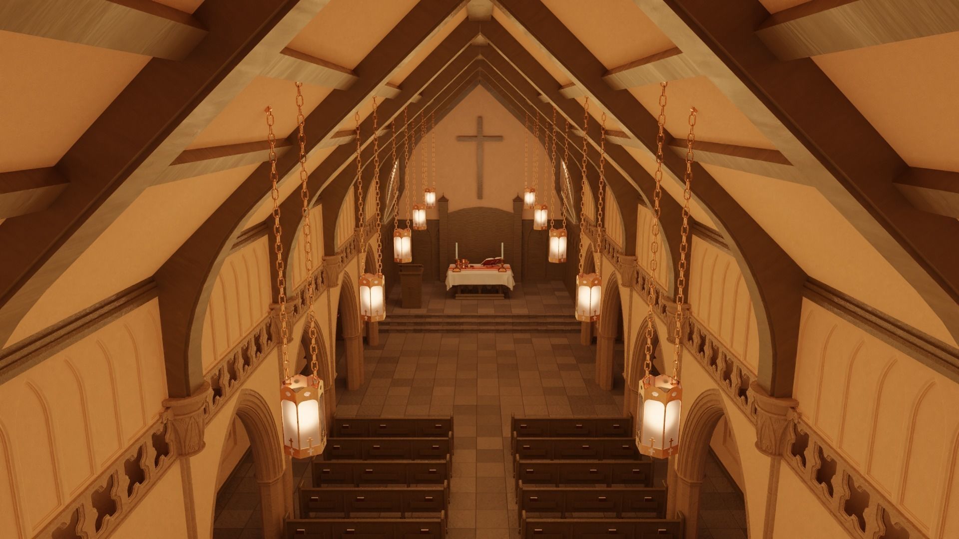 Church Interior 3D model_1
