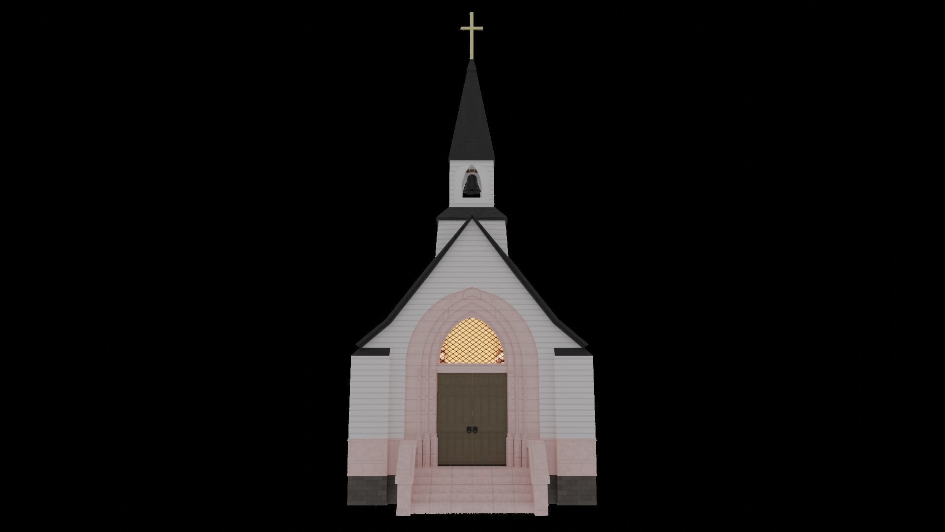 Church Interior 3D model_7