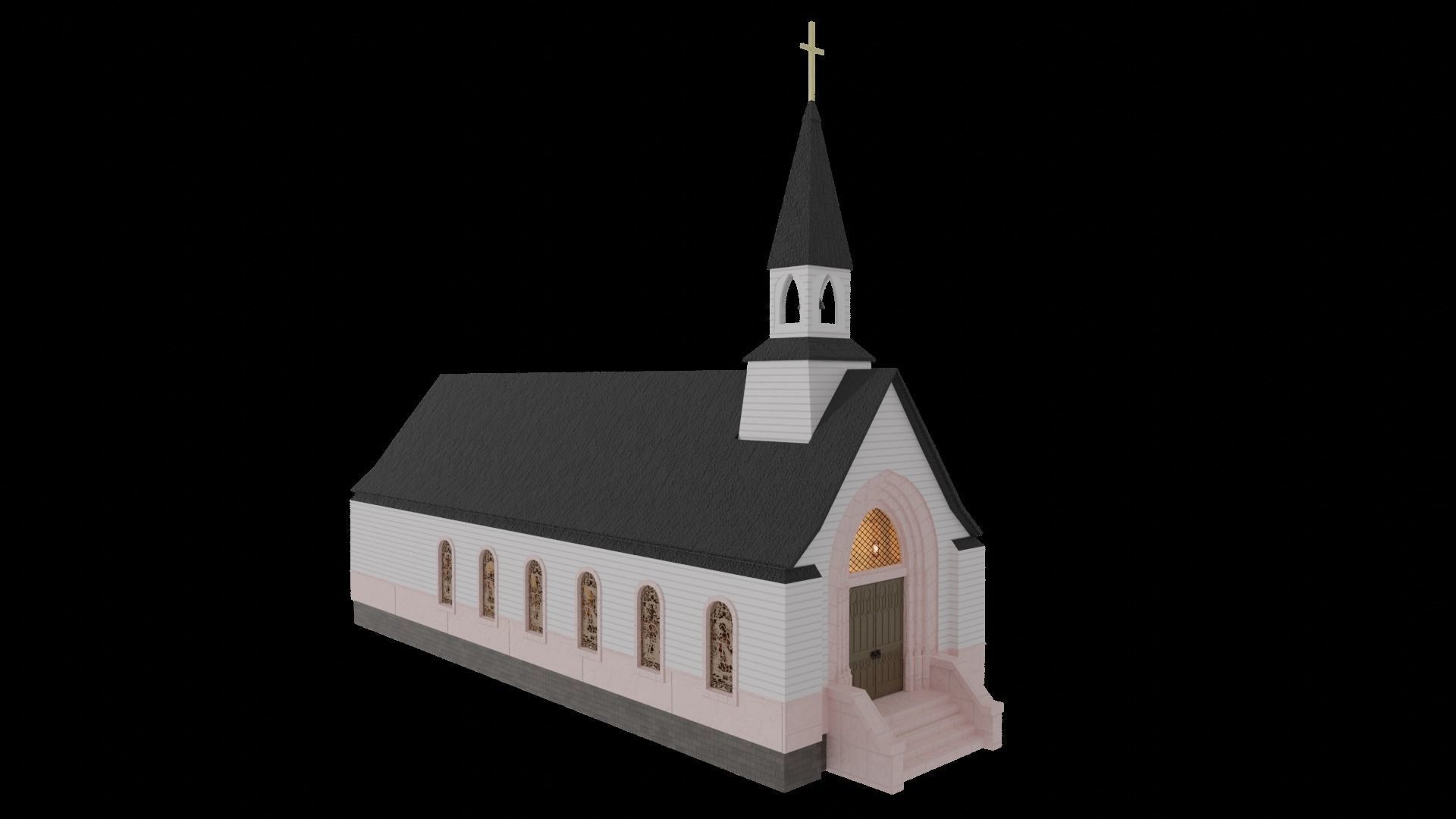 Church Interior 3D model_6