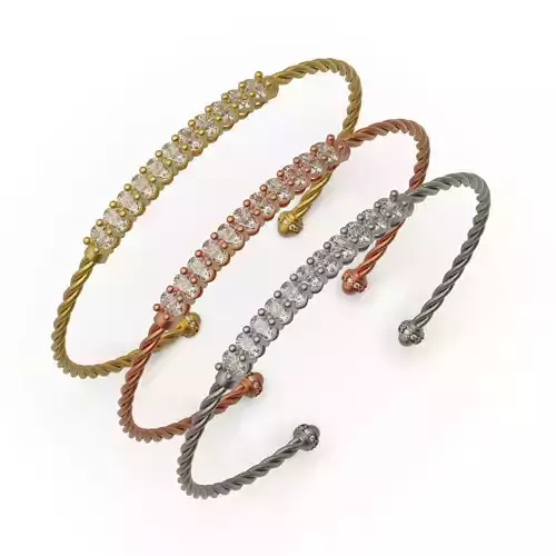 Diamond bracelet oval