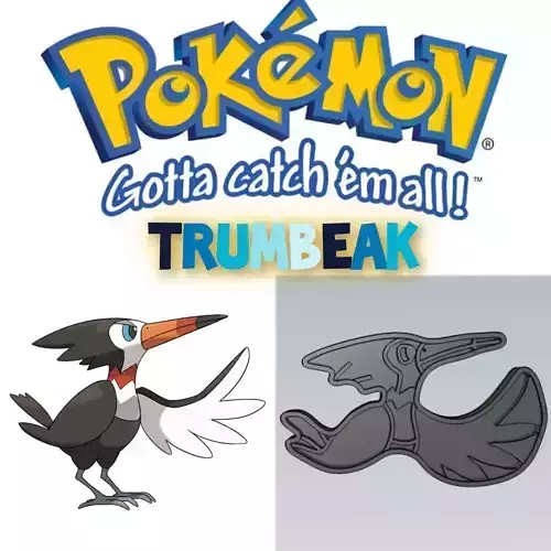 Amazing Pokemon Trumbeak Cookie Cutter Stamp Cake Decorating 