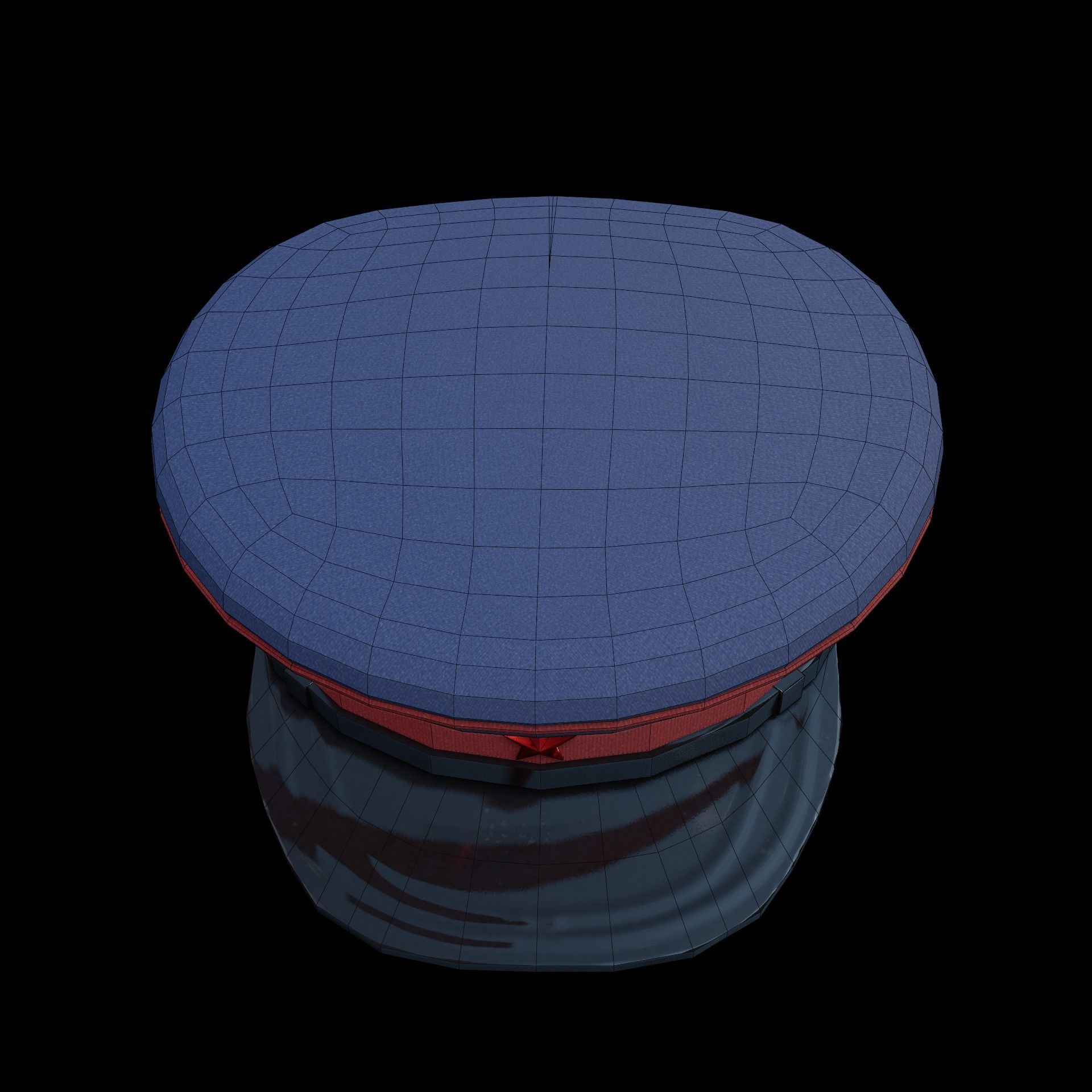 Soviet NKVD solder cap PBR low-poly game ready Low-poly 3D model_7