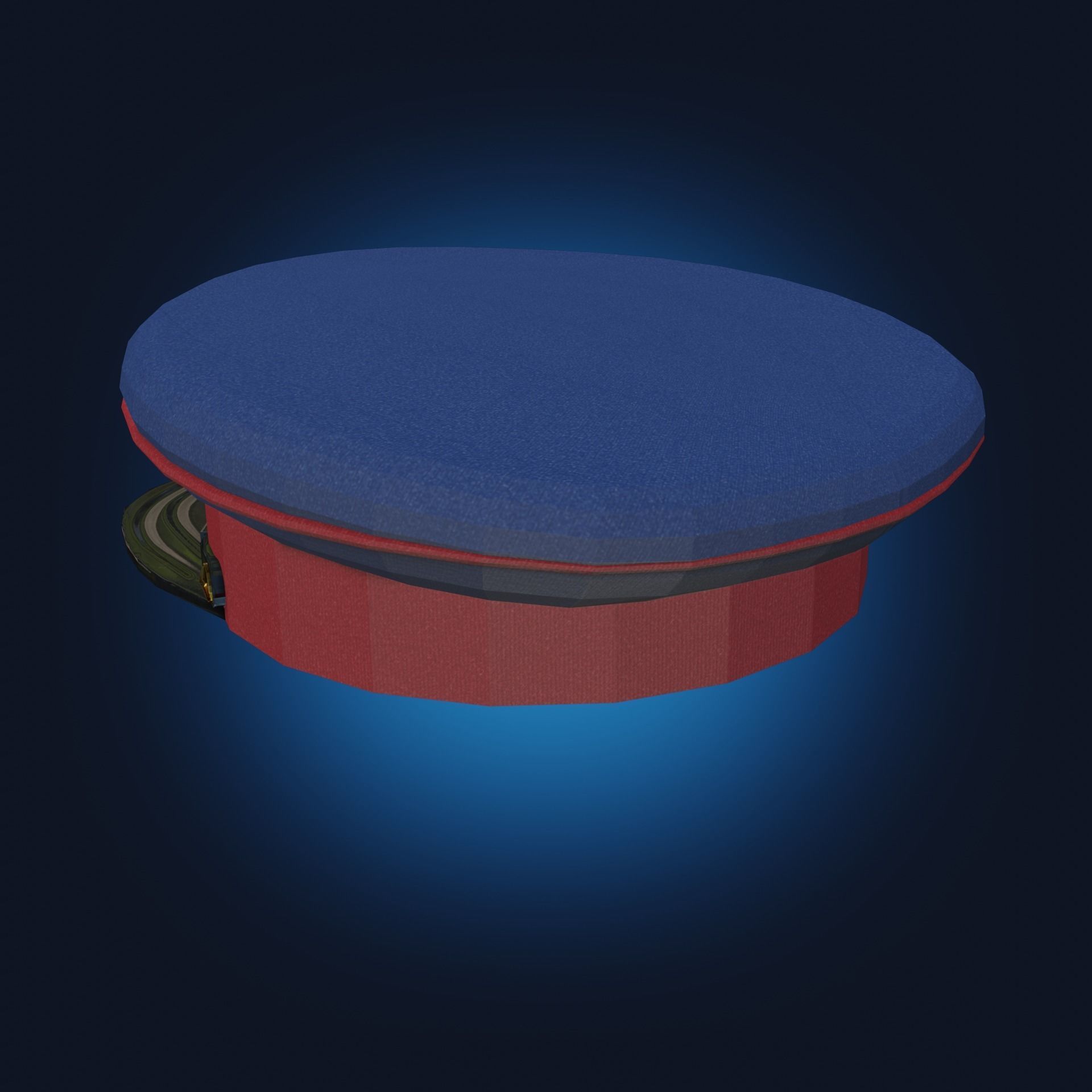 Soviet NKVD solder cap PBR low-poly game ready Low-poly 3D model_3