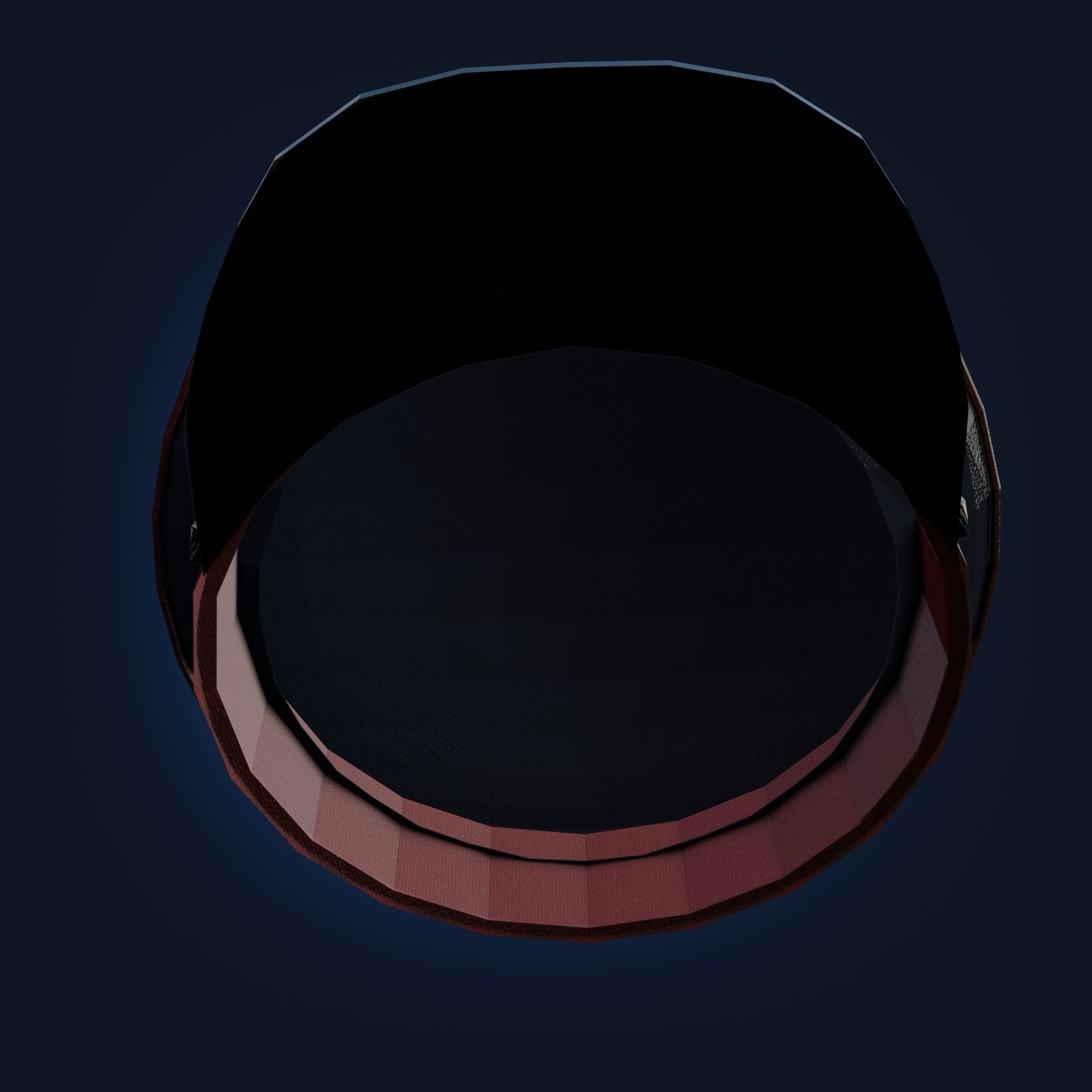 Soviet NKVD solder cap PBR low-poly game ready Low-poly 3D model_6