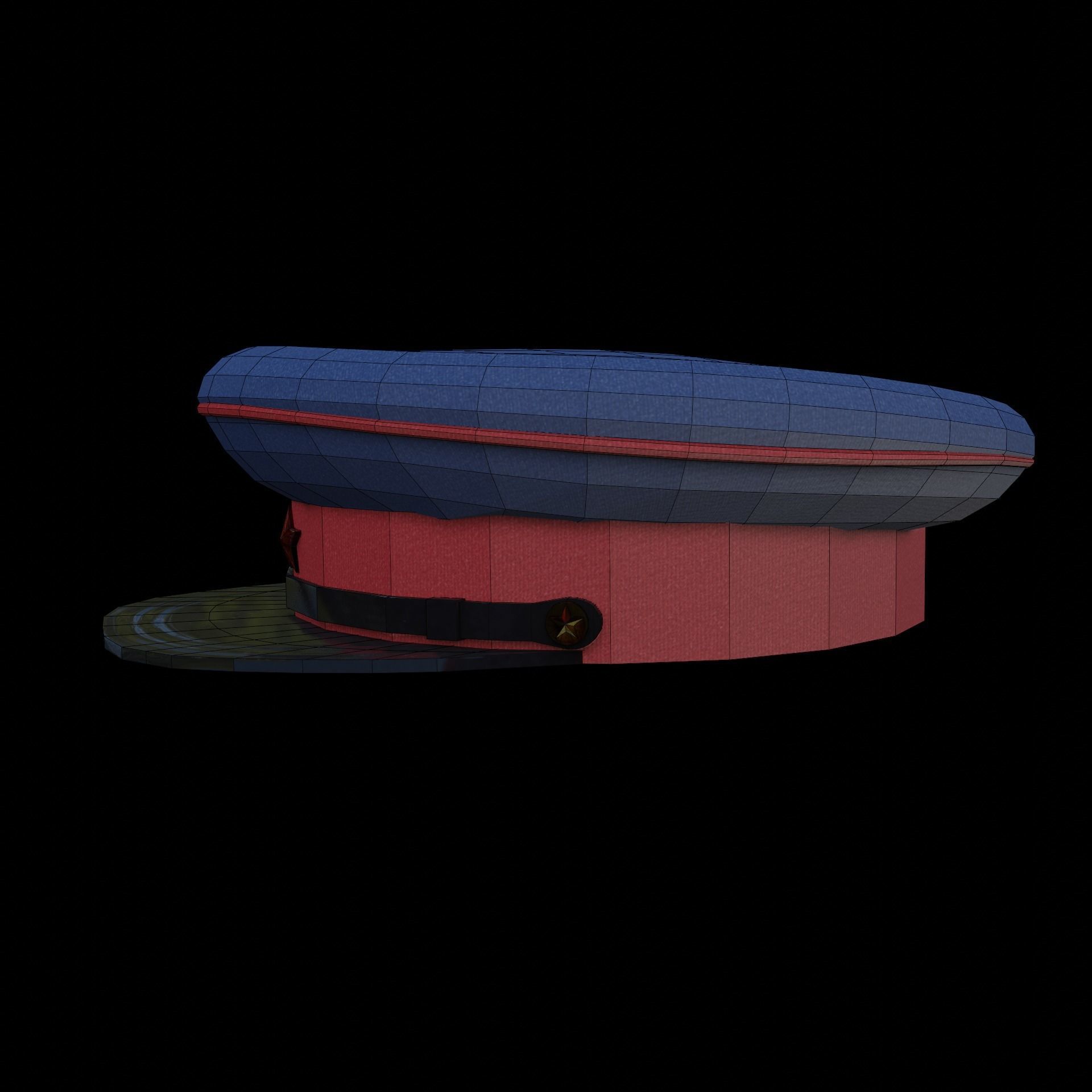 Soviet NKVD solder cap PBR low-poly game ready Low-poly 3D model_5