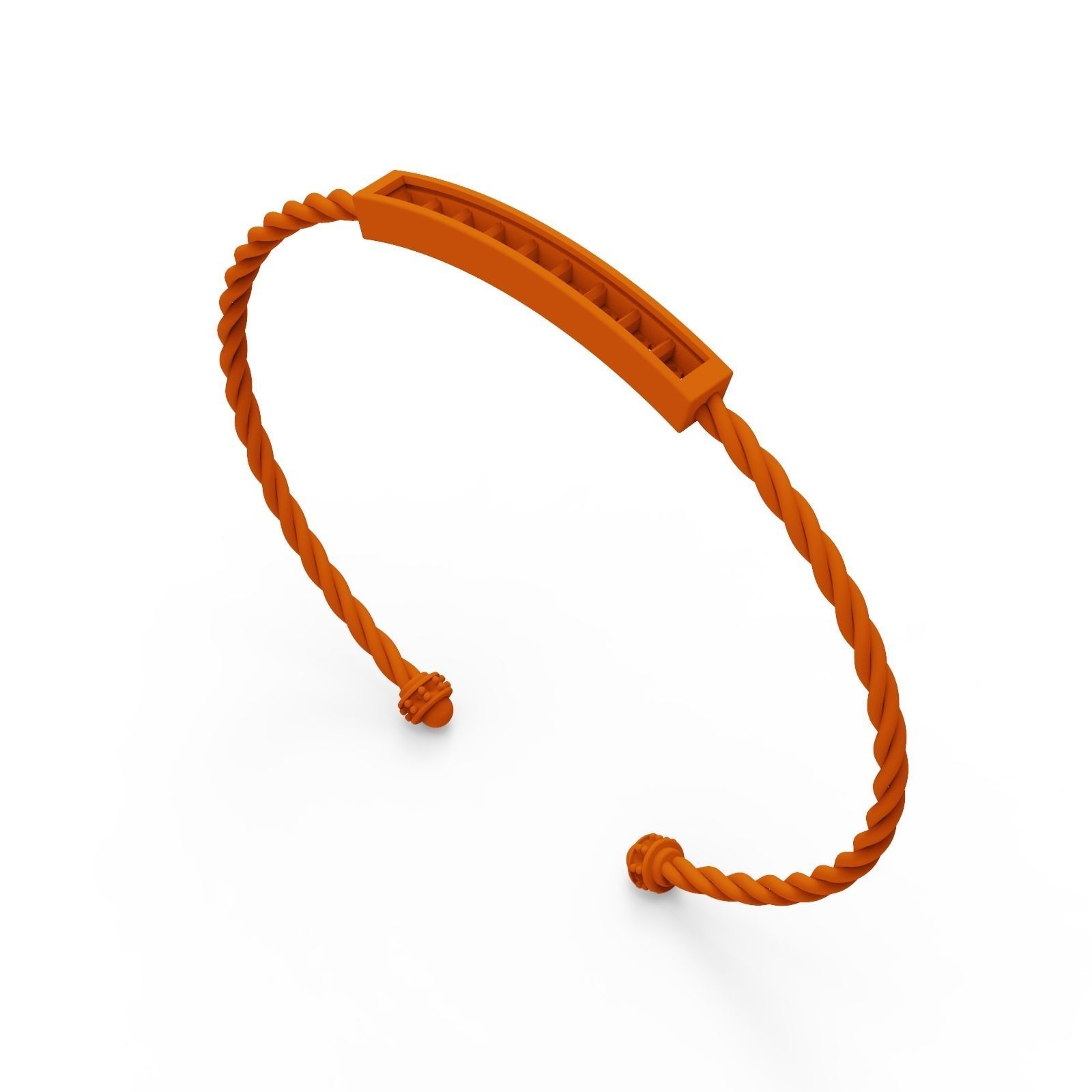 Diamond bracelet princess 3D print model_1