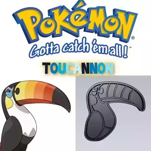 Amazing Pokemon Toucannon Cookie Cutter Stamp Cake Decorating 