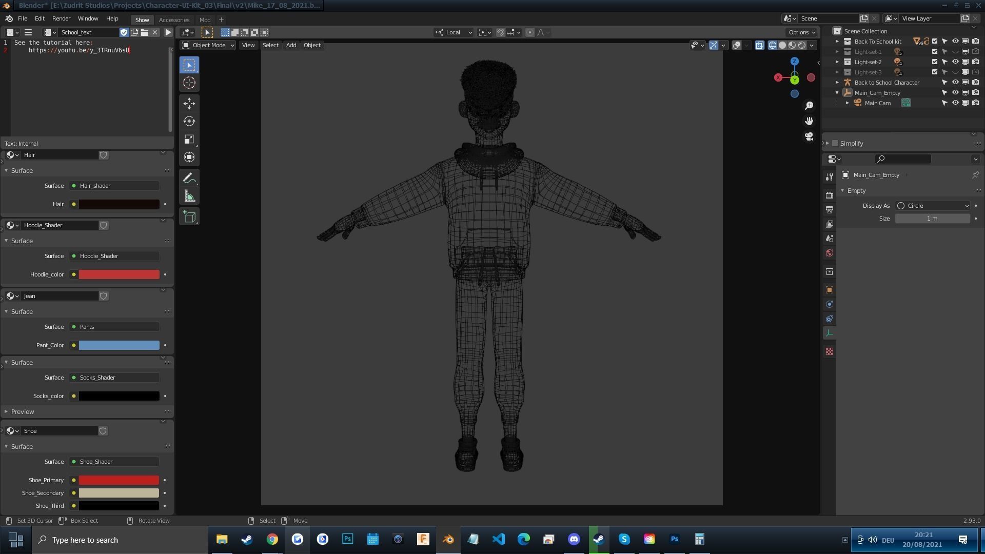 Cartoon Black Man Teen Rigged 3D model_21