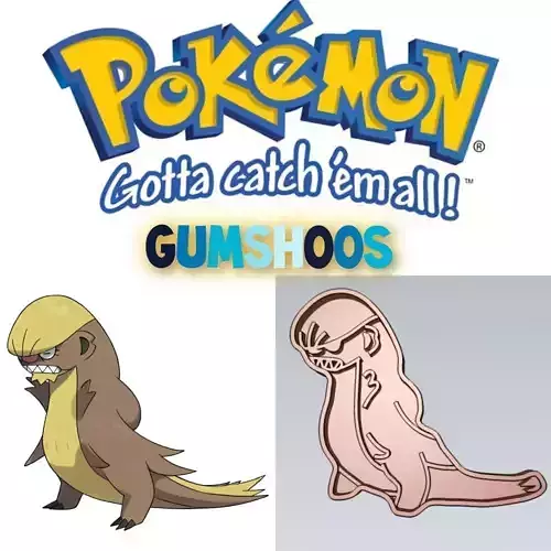 Amazing Pokemon Gumshoos Cookie Cutter Stamp Cake Decorating 