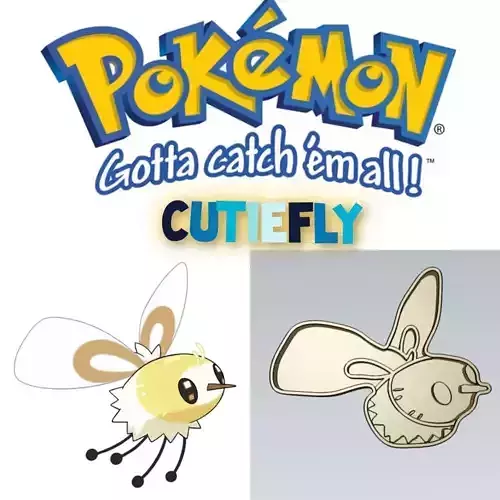 Amazing Pokemon Cutiefly Cookie Cutter Stamp Cake Decorating 