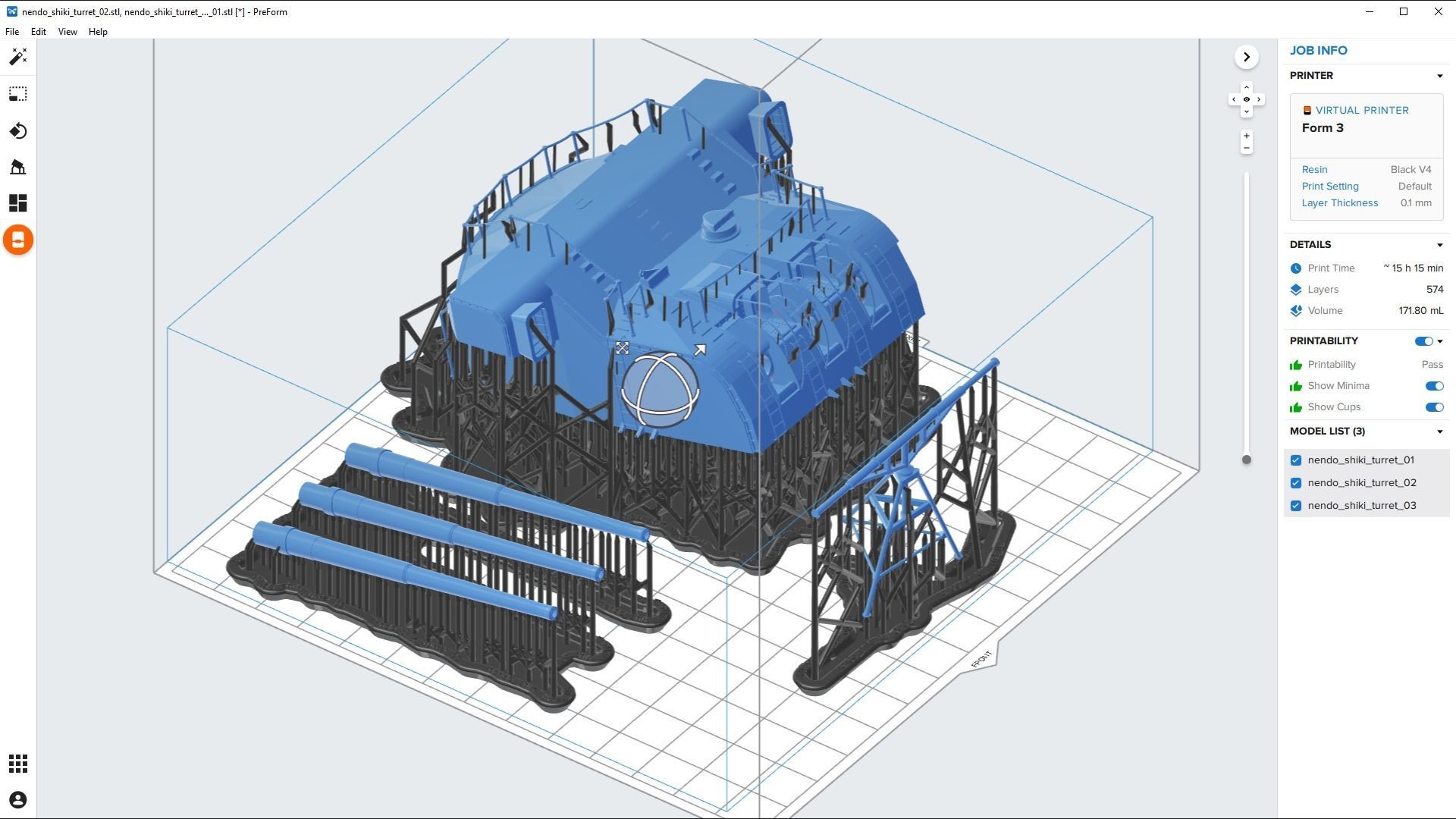 Yamato Nendo Shiki turret - Personal license - 1-100 scale 3D print model_2