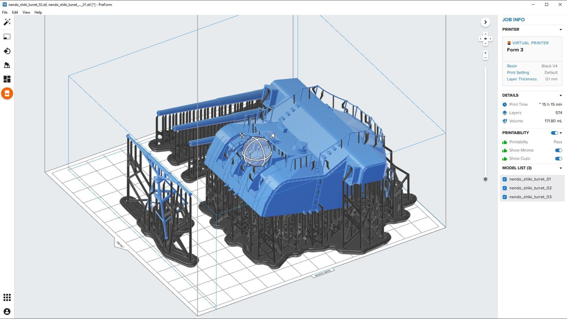 Yamato Nendo Shiki turret - Personal license - 1-100 scale 3D print model_1
