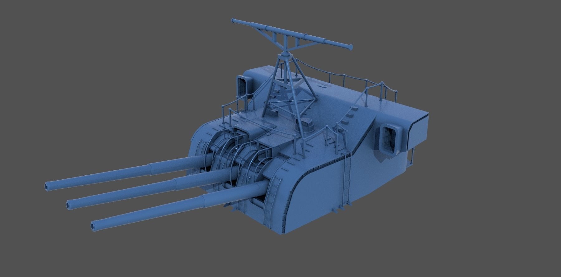 Yamato Nendo Shiki turret - Personal license - 1-100 scale 3D print model_4