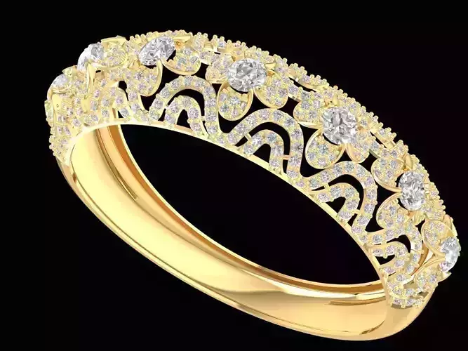 Elegant Vintage Diamond Crown Pattern Women Ring 2190