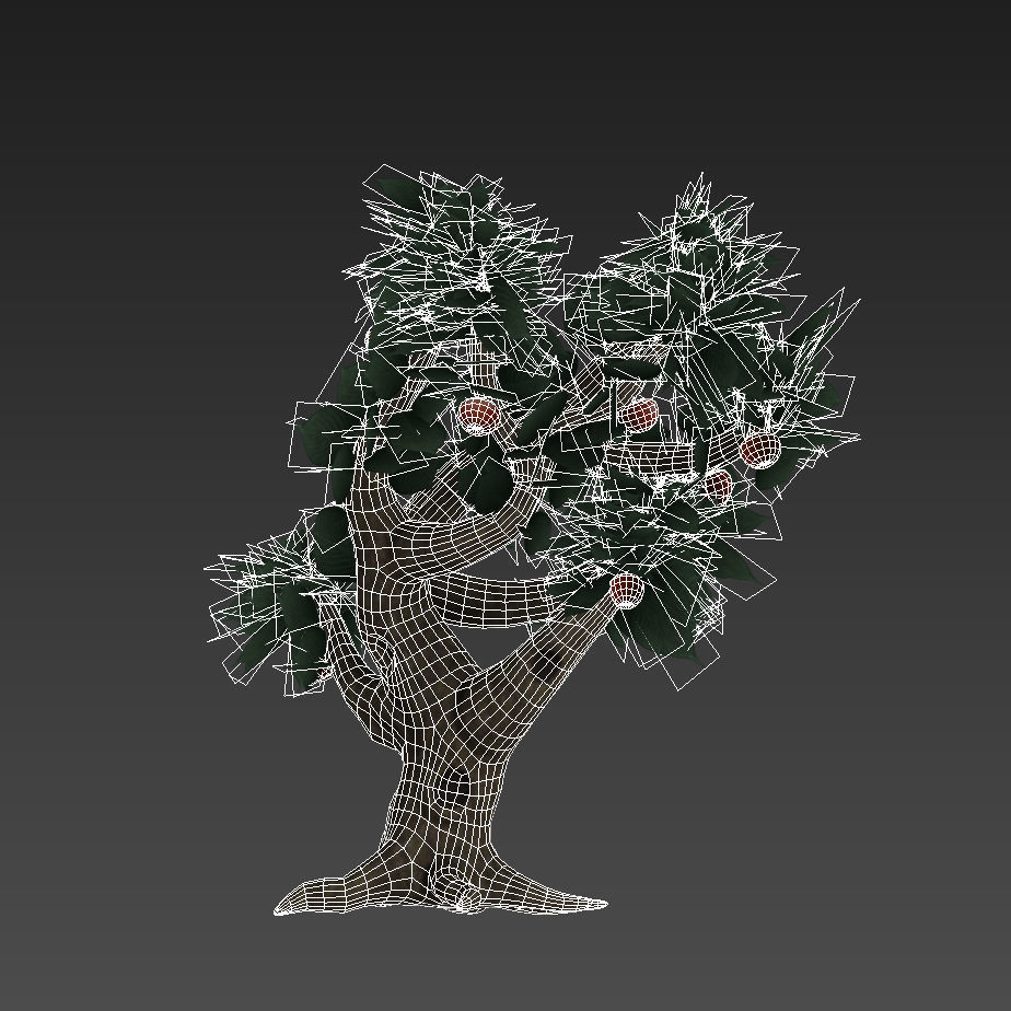 Old Apple Tree Low-poly 3D model_4