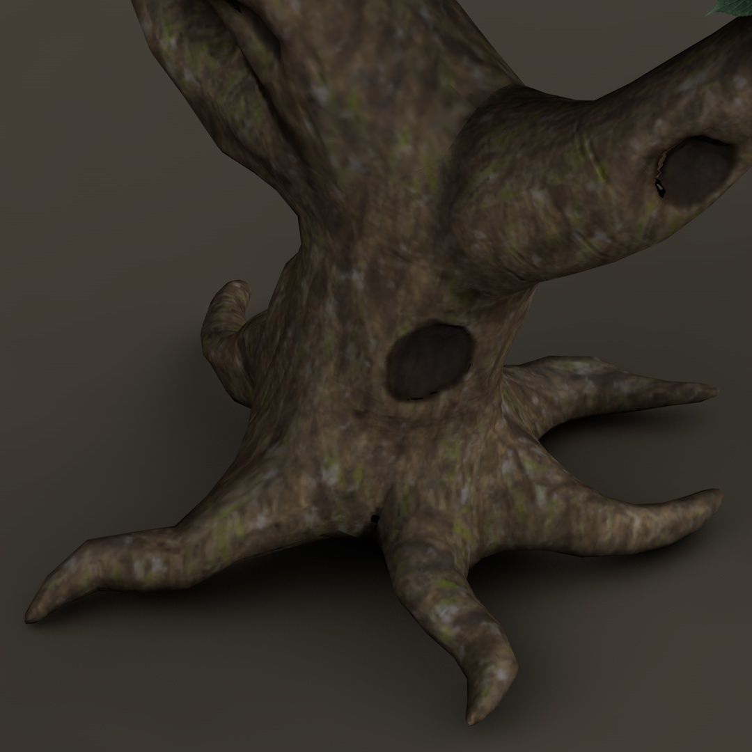 Old Apple Tree Low-poly 3D model_3