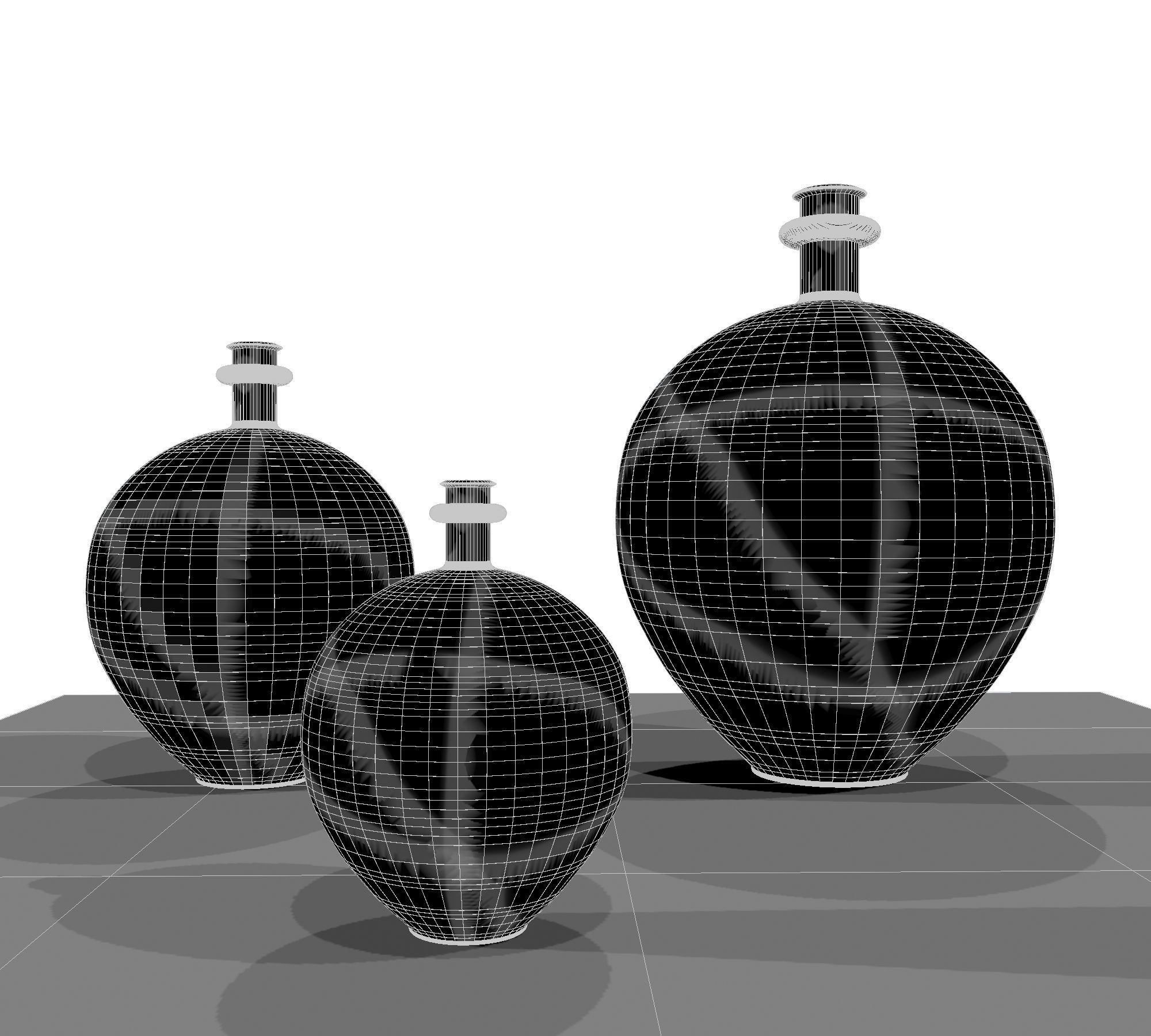 Jars marine blue 3D model_3