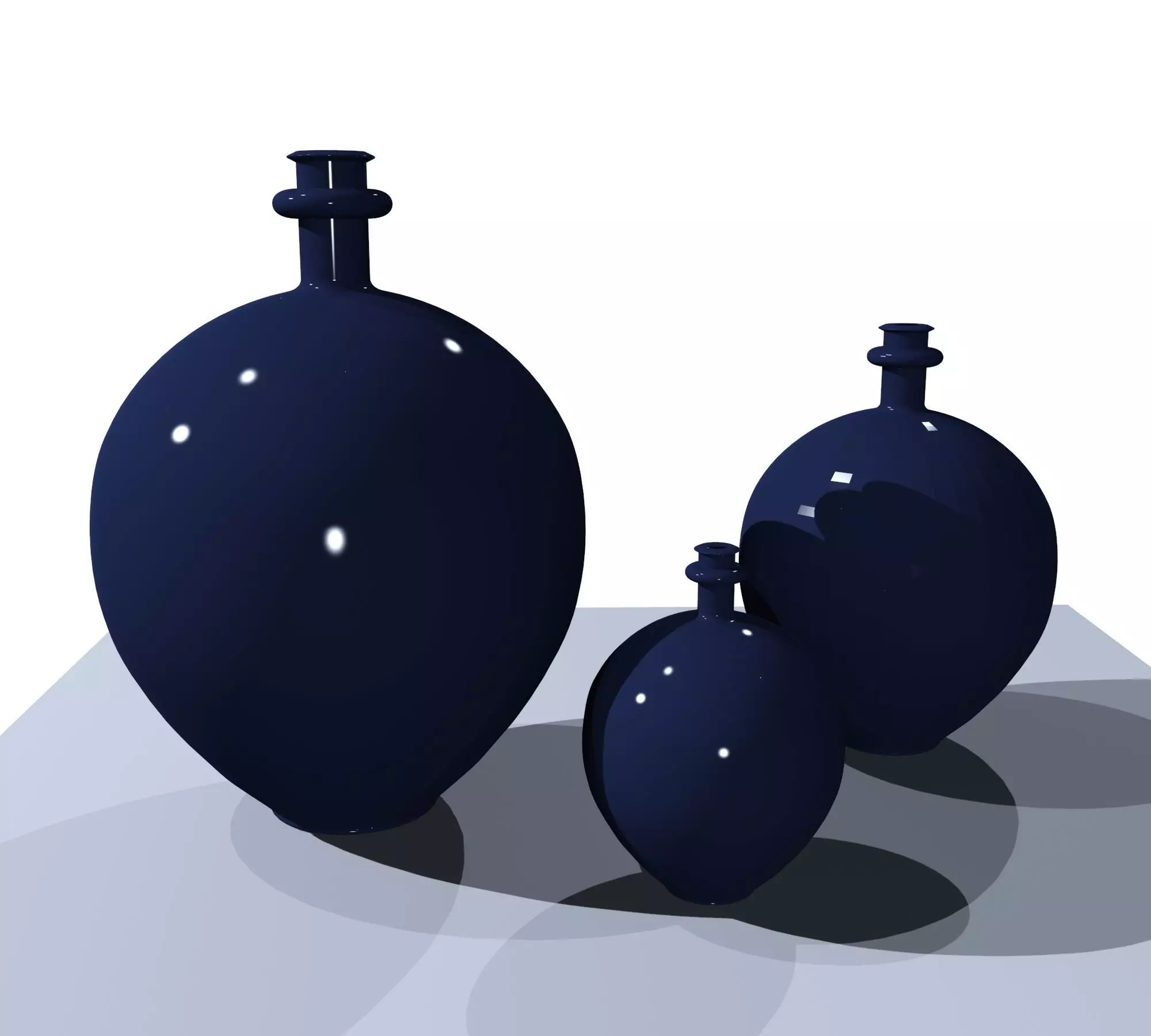 Jars marine blue 3D model_0