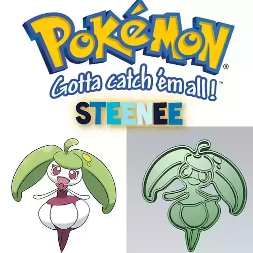 Amazing Pokemon Steenee Cookie Cutter Stamp Cake Decorating  3D model